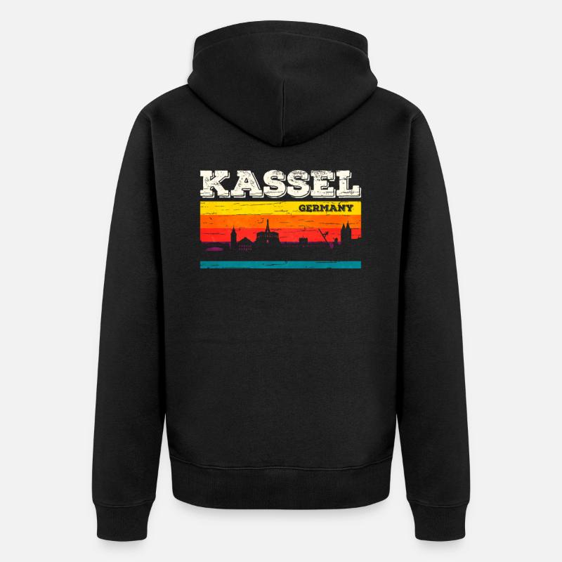Kassel - Veste à capuche bio Premium Unisexe - noir