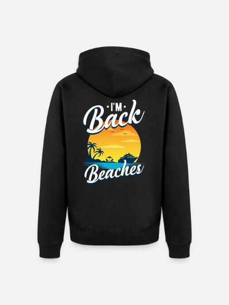 cruise ship - Unisex Premium Organic Zip Hoodie - black