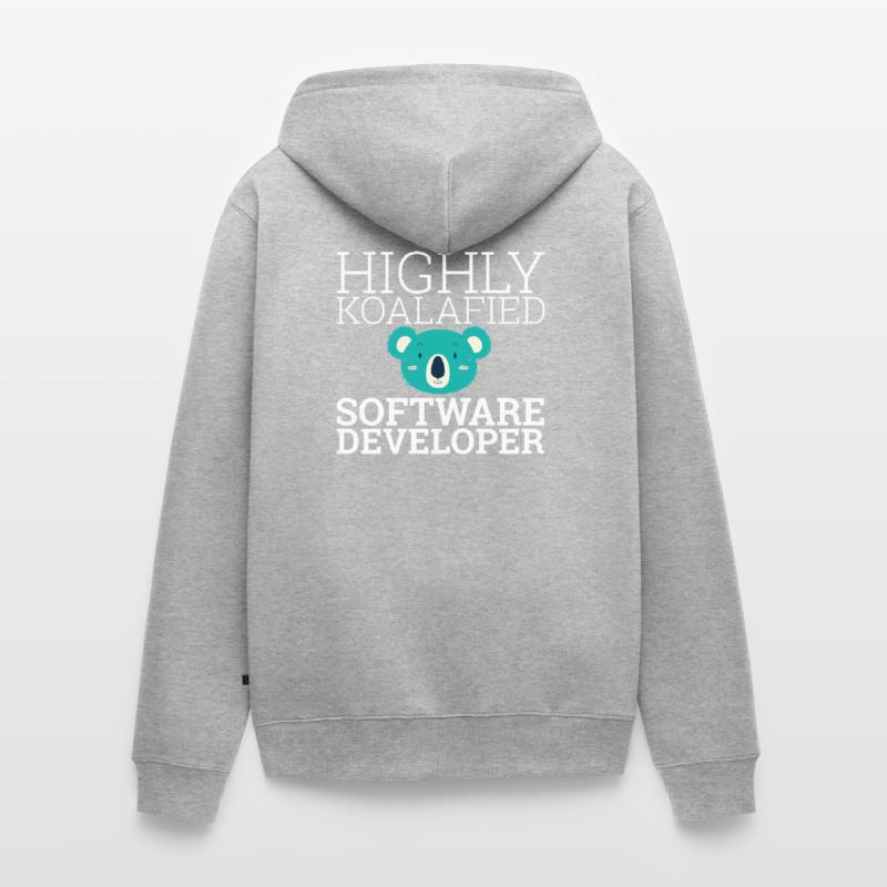 "Software Developer Koalafied | Programmierer" Unisex Premium Bio Zip Hoodie