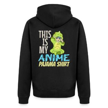 Anime - Unisex Premium Organic Zip Hoodie - black - Back - Nico (187cm)