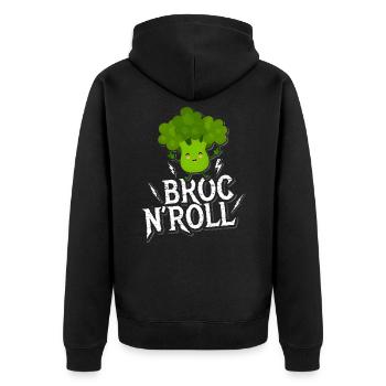 Brocolis - Veste à capuche bio Premium Unisexe - noir - Dos - Nico (187cm)