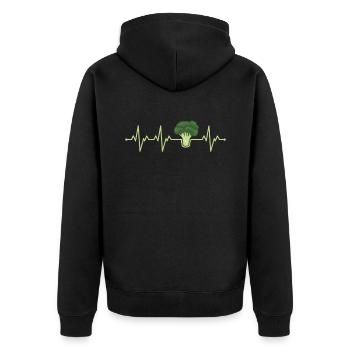 Brocolis - Veste à capuche bio Premium Unisexe - noir - Dos - Nico (187cm)