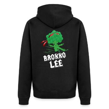 Brocolis - Veste à capuche bio Premium Unisexe - noir - Dos - Nico (187cm)