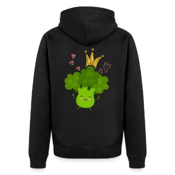 Brocolis - Veste à capuche bio Premium Unisexe - noir - Dos - Nico (187cm)
