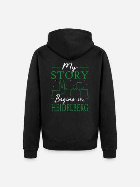 Heidelberg - Unisex Premium Organic Zip Hoodie - black