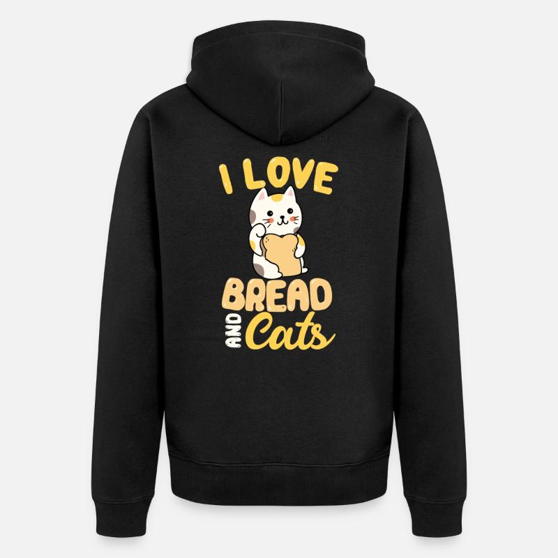 Chats Et pain - Veste à capuche bio Premium Unisexe - noir