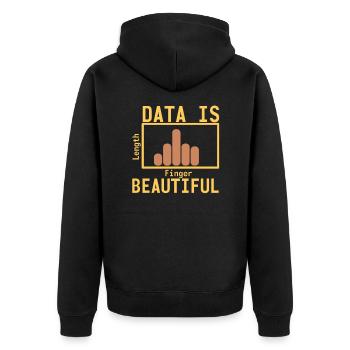 « Data Beautiful Data Science | Data Scientist » - Veste à capuche bio Premium Unisexe - noir - Dos - Nico (187cm)