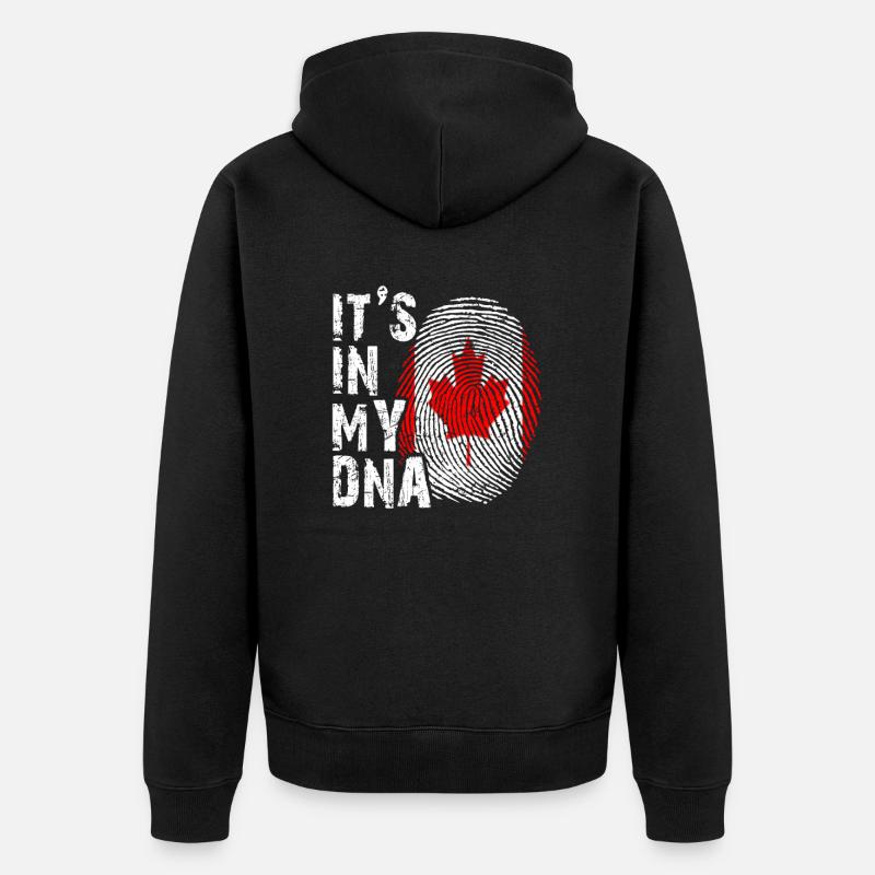 C’est dans mon ADN Canada - Veste à capuche bio Premium Unisexe - noir