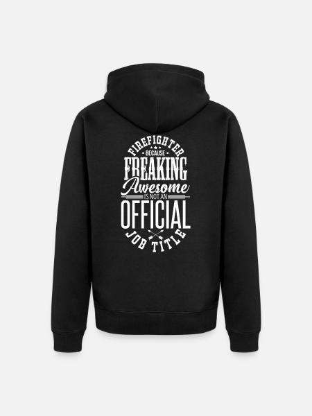 Fireman - Unisex Premium Organic Zip Hoodie - black