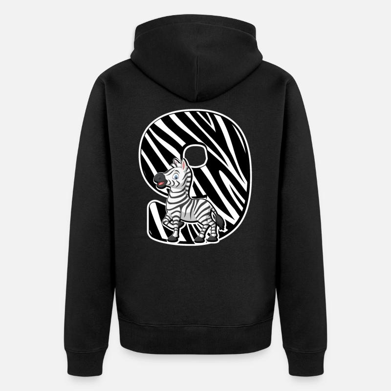 9e anniversaire - Veste à capuche bio Premium Unisexe - noir