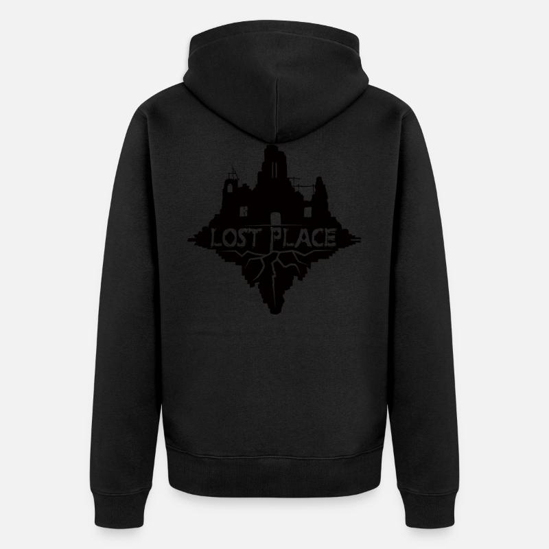 Lieu perdu - Urbex - Veste à capuche bio Premium Unisexe - noir