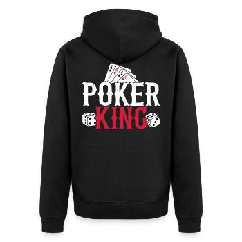 Poker King Poker Player Cards Jetons de poker - Veste à capuche bio Premium Unisexe - noir - Dos - Nico (187cm)