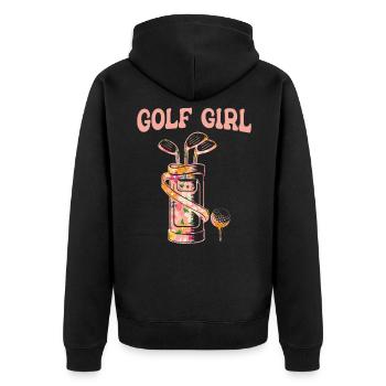 Golf Golfeur Golfeur Golf Golf Terrain - Veste à capuche bio Premium Unisexe - noir - Dos - Nico (187cm)
