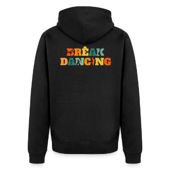 Breakdance Breakdancer Breakdancing - Unisex Premium Bio Zip Hoodie - Schwarz - Hinten - Nico (187cm)