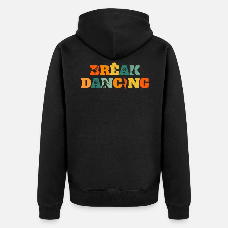 Breakdance Breakdancer Breakdancing - Unisex Premium Organic Zip Hoodie - black