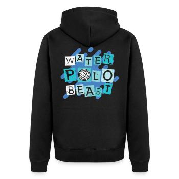 Bête de water-polo - Veste à capuche bio Premium Unisexe - noir - Dos - Nico (187cm)
