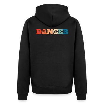 Retro Tanzen Tänzer Vintage Tanz - Unisex Premium Bio Zip Hoodie - Schwarz - Hinten - Nico (187cm)