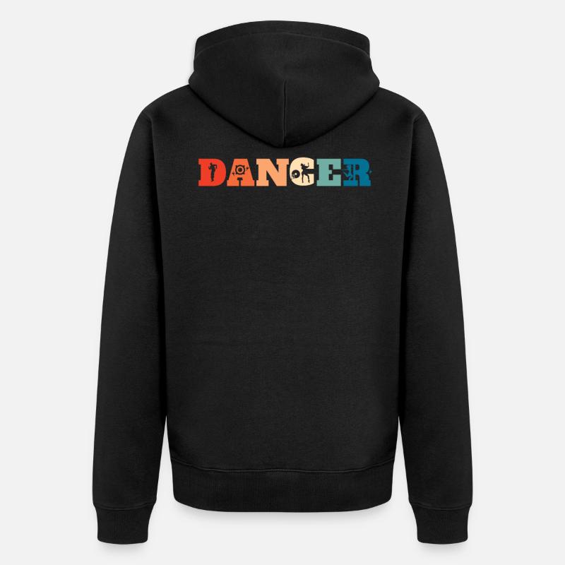 Danseurs rétro Danseurs Danse Vintage - Veste à capuche bio Premium Unisexe - noir