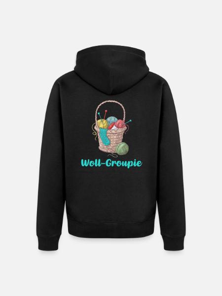 Knit - Unisex Premium Organic Zip Hoodie - black