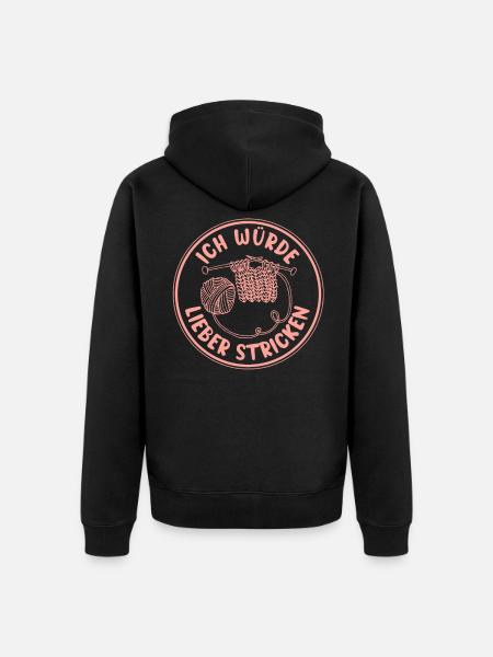 Stricken - Unisex Premium Bio Zip Hoodie - Schwarz