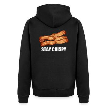 Bacon Bacon Petit déjeuner - Veste à capuche bio Premium Unisexe - noir - Dos - Nico (187cm)