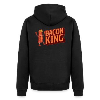 Bacon Bacon Petit déjeuner - Veste à capuche bio Premium Unisexe - noir - Dos - Nico (187cm)