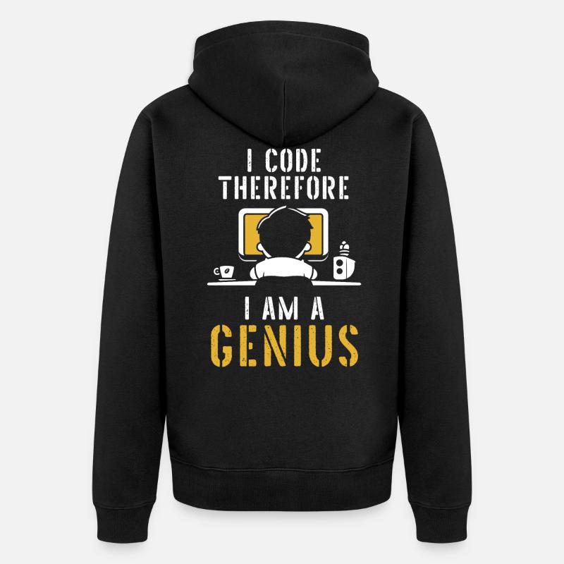 Programmer Coder Software Developer - Unisex Premium Organic Zip Hoodie - black