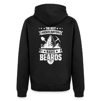 Geologist Stones Stone Collector Petrology - Unisex Premium Organic Zip Hoodie - black - Back - Nico (187cm)