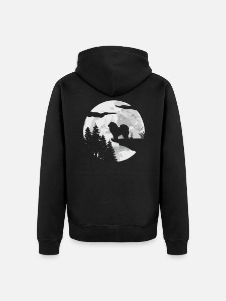 Chow Chow Dog - Unisex Premium Organic Zip Hoodie - black