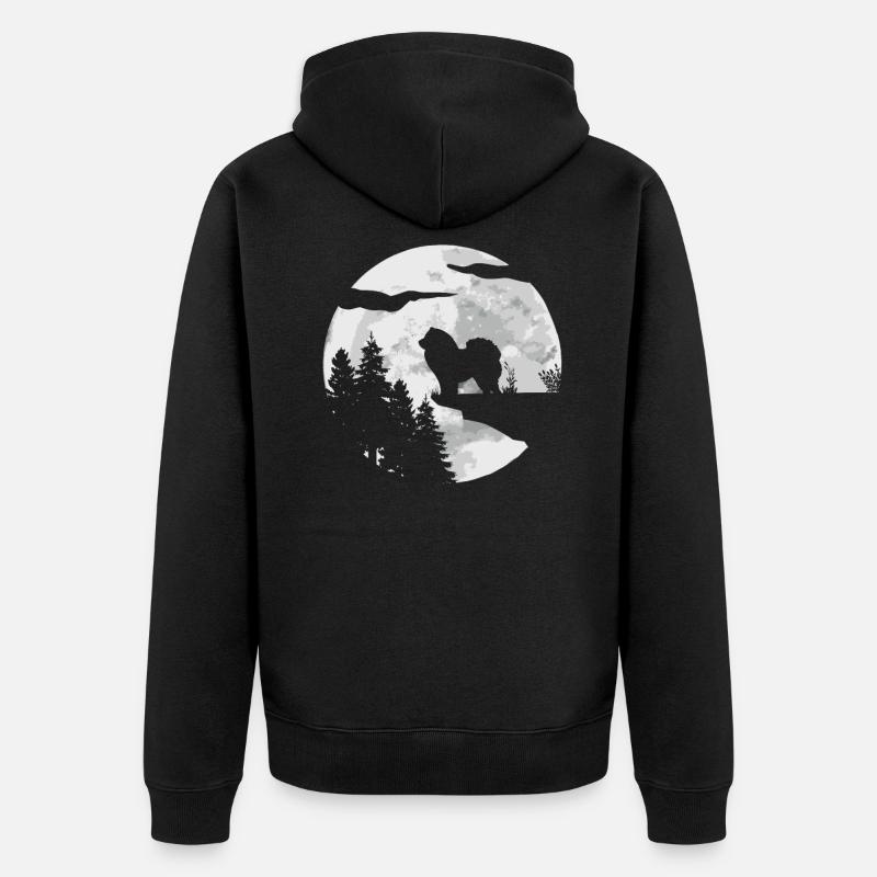 Chow Chow Hund - Unisex Premium Bio Zip Hoodie - Schwarz