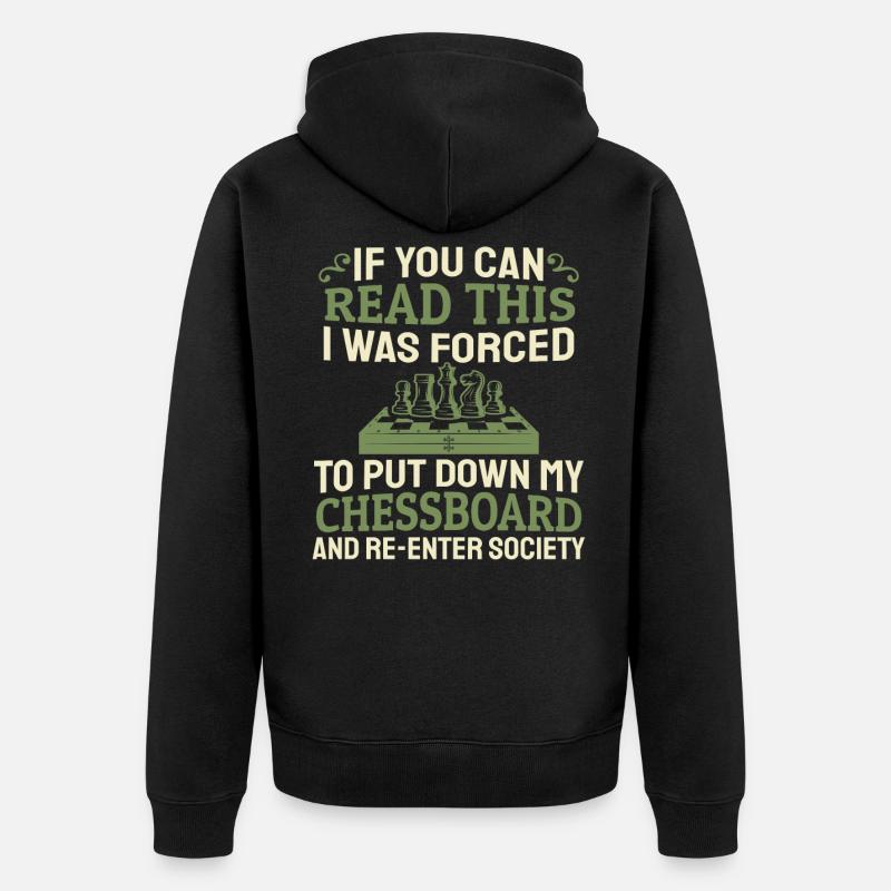 Pièce d’échecs - Veste à capuche bio Premium Unisexe - noir