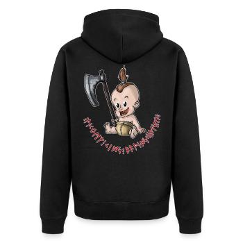 Viking Bébé 1 - Veste à capuche bio Premium Unisexe - noir - Dos - Nico (187cm)