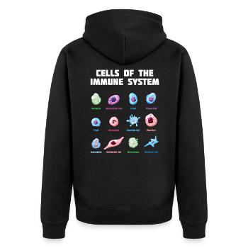 Biologiste scientifique en biologie - Veste à capuche bio Premium Unisexe - noir - Dos - Nico (187cm)