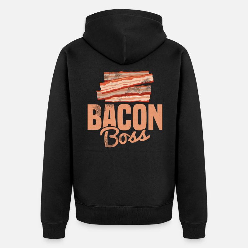 Bacon Bacon Petit déjeuner - Veste à capuche bio Premium Unisexe - noir