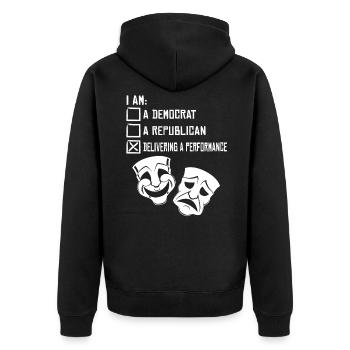 Théâtre - Veste à capuche bio Premium Unisexe - noir - Dos - Nico (187cm)