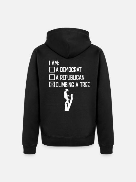 Baumklettern Baumpfleger Arborist Baumkletterer - Unisex Premium Bio Zip Hoodie - Schwarz