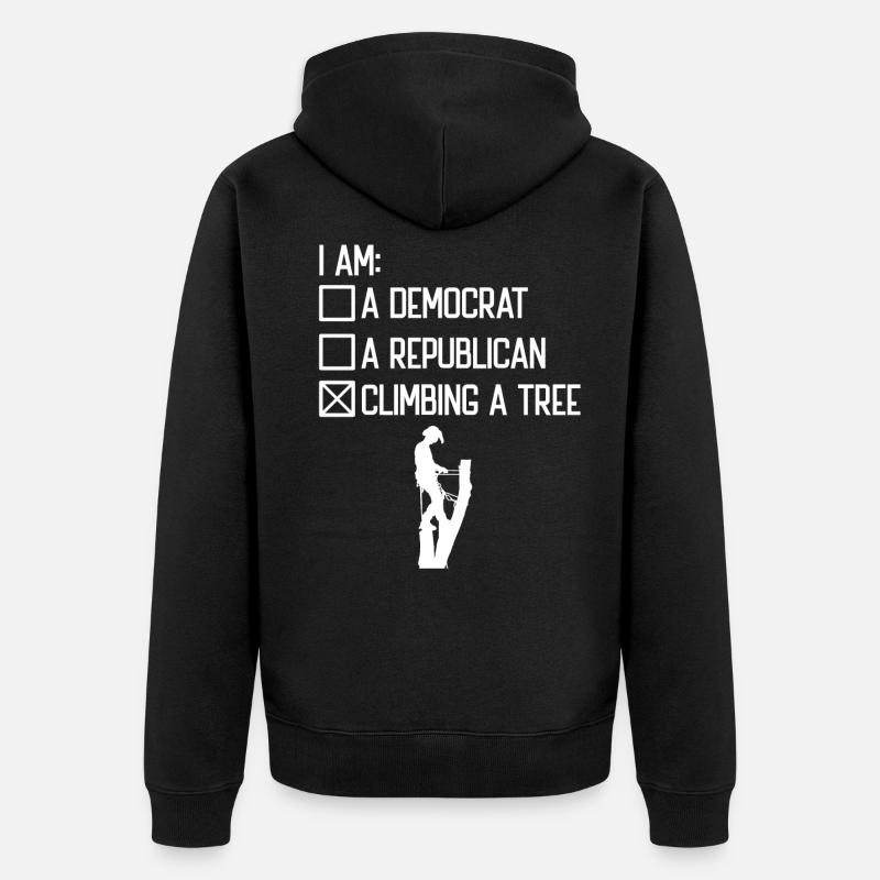 Baumklettern Baumpfleger Arborist Baumkletterer - Unisex Premium Bio Zip Hoodie - Schwarz