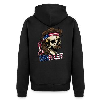 Mulet - Veste à capuche bio Premium Unisexe - noir - Dos - Nico (187cm)