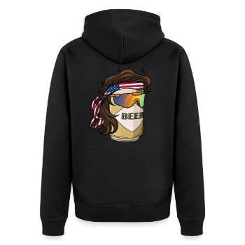 Mulet - Veste à capuche bio Premium Unisexe - noir - Dos - Nico (187cm)