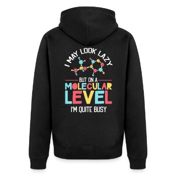 Biologiste scientifique en biologie - Veste à capuche bio Premium Unisexe - noir - Dos - Nico (187cm)
