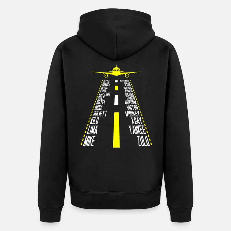 Airplane Pilot Pilot Pilot Pilot - Unisex Premium Organic Zip Hoodie - black