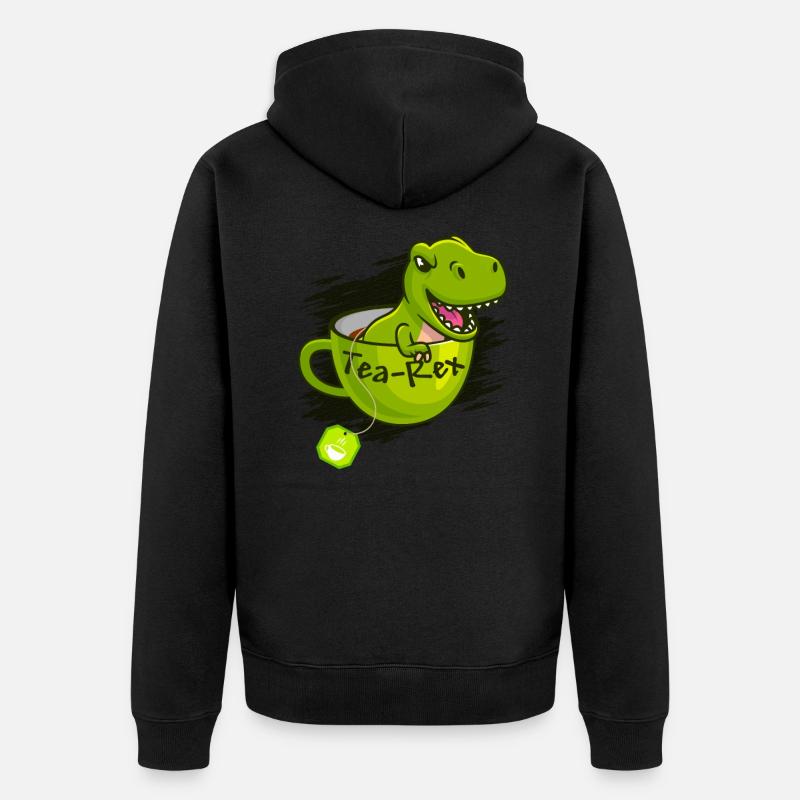 T-Rex Tee Rex Thé Rex - Veste à capuche bio Premium Unisexe - noir