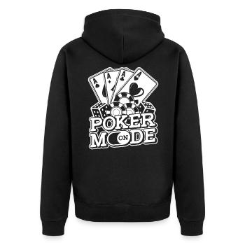 Joueur de poker Texas Holdem - Veste à capuche bio Premium Unisexe - noir - Dos - Nico (187cm)