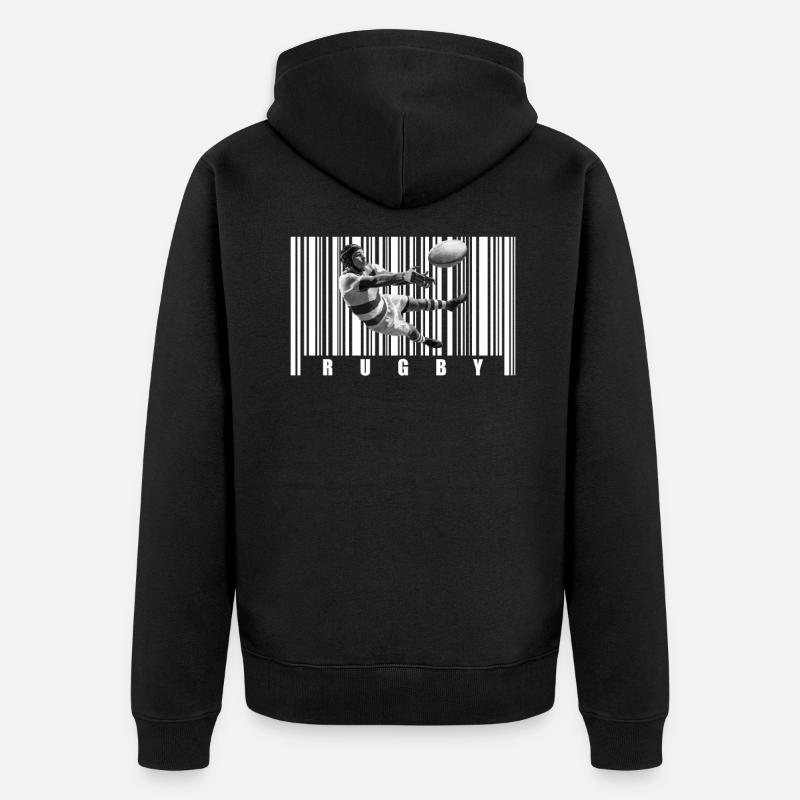 Rugby - Veste à capuche bio Premium Unisexe - noir