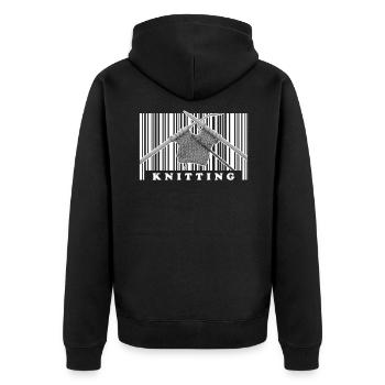 Tricoter - Veste à capuche bio Premium Unisexe - noir - Dos - Nico (187cm)