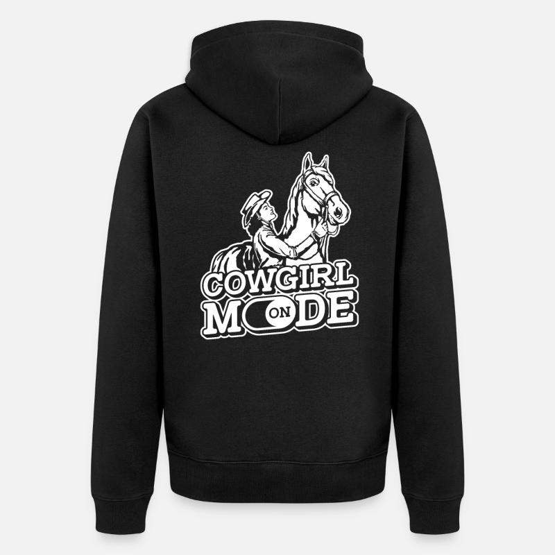 Équitation Rodéo - Veste à capuche bio Premium Unisexe - noir