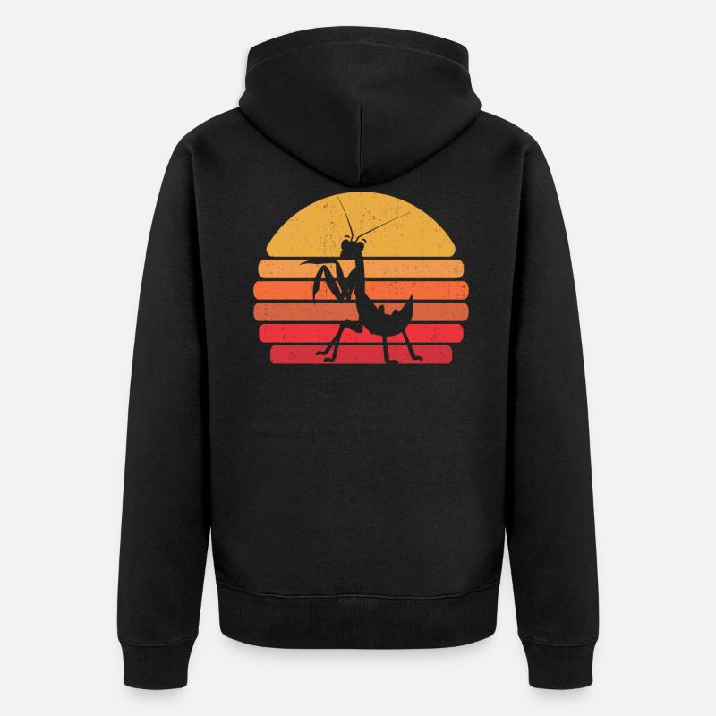 Gottesanbeterin - Unisex Premium Bio Zip Hoodie - Schwarz