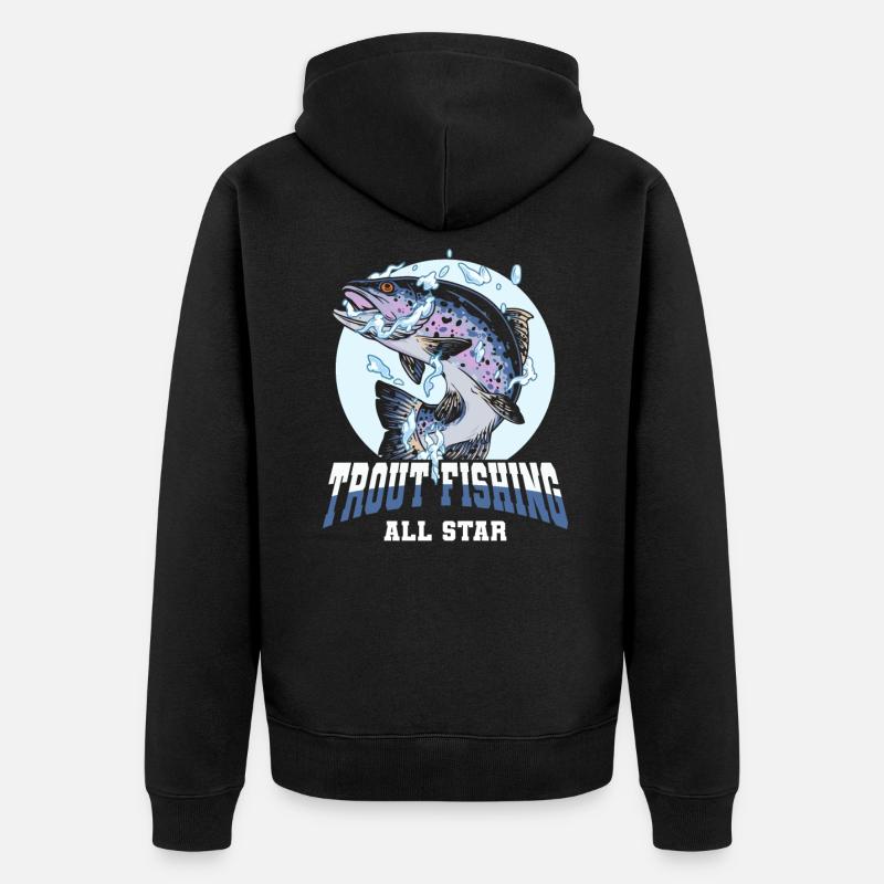 Pêcheur Pêcheur Pêcheurs Pêche - Veste à capuche bio Premium Unisexe - noir