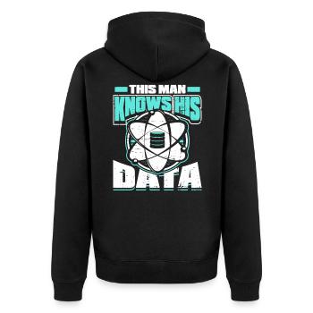 Ingénieur scientifique Big Data Engineer Scientist Analyst - Veste à capuche bio Premium Unisexe - noir - Dos - Nico (187cm)