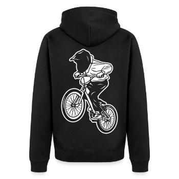 BMX Kid - Veste à capuche bio Premium Unisexe - noir - Dos - Nico (187cm)